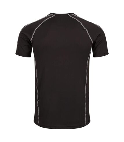 Regatta Mens Pro Short-Sleeved Base Layer Top (Black)