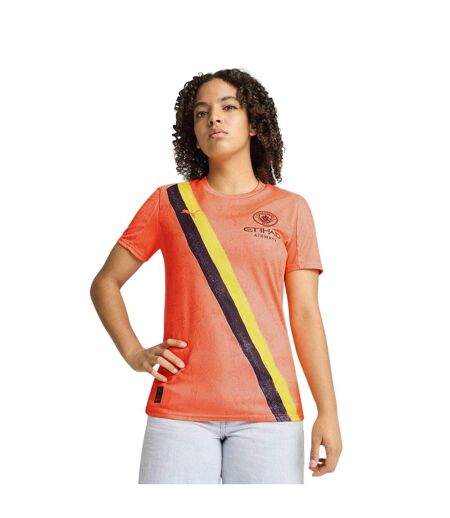 Womens/ladies Kidsuper Manchester City Fc Goalkeeper Jersey Neon Orange Puma