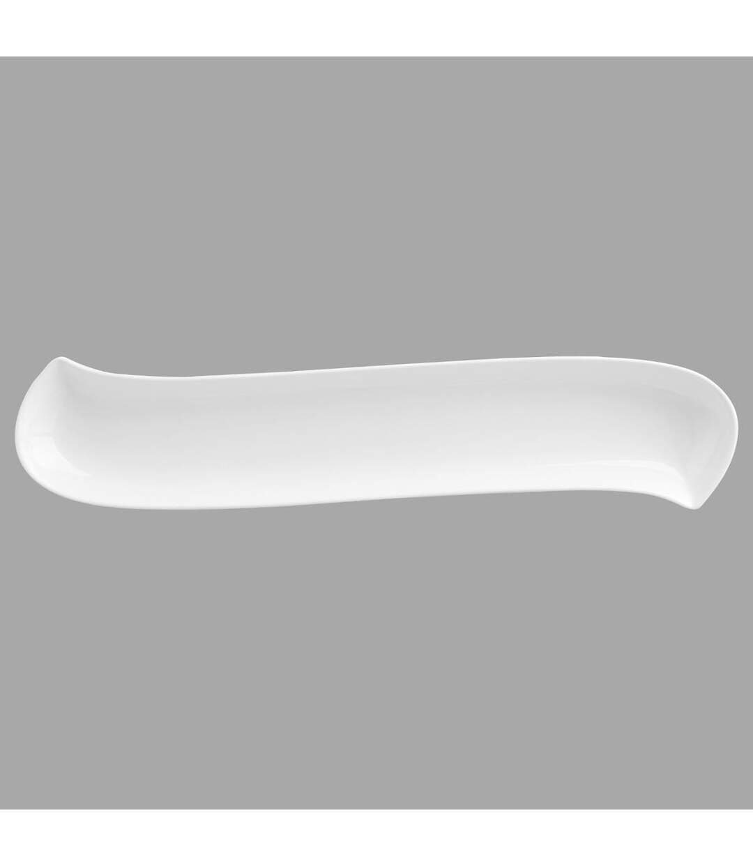 Lot de 6 Plats Rectangulaires Vague 37cm Blanc-3