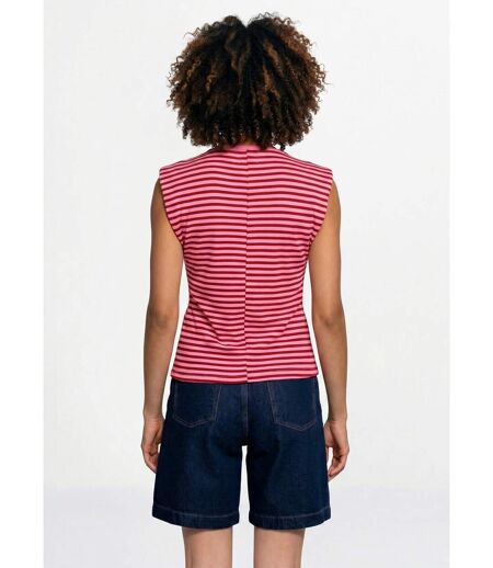 T-shirt maille fantaisie, broderie coeur