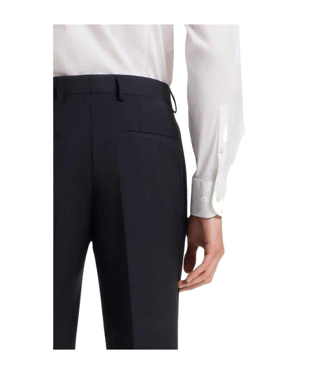 Mens Genius Straight Leg Business Trousers Dark Blue Boss-3