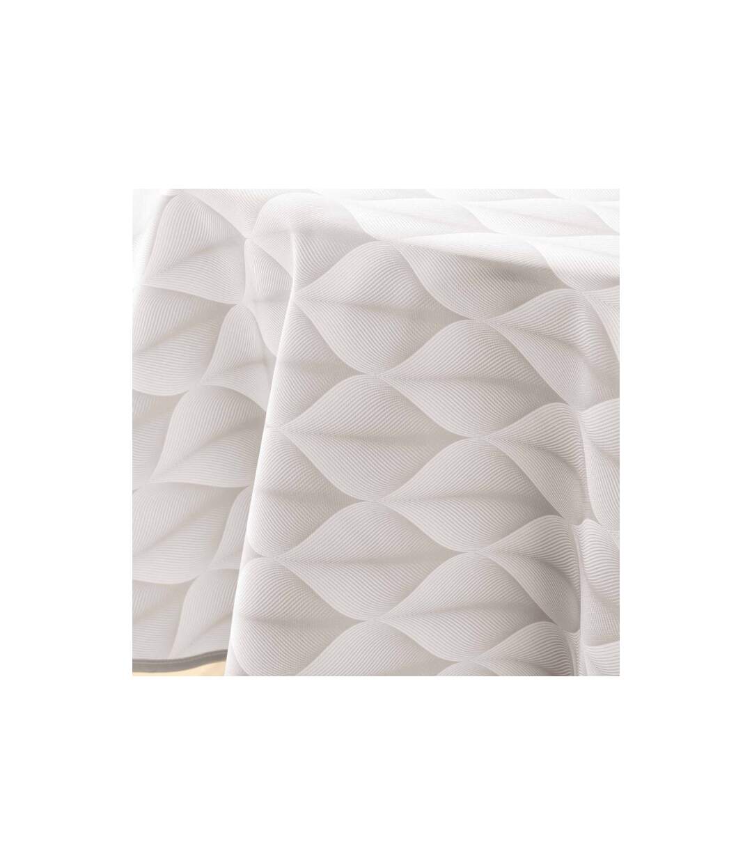 Nappe Ronde Antitache Imprimé Kalini 180cm Naturel-3