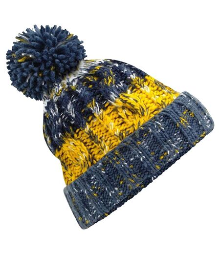 Bonnet Corkscrew Femme Bleu Marine Jaune Beechfield