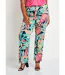 Pantalon large ceinture élastiquée feuillage-1