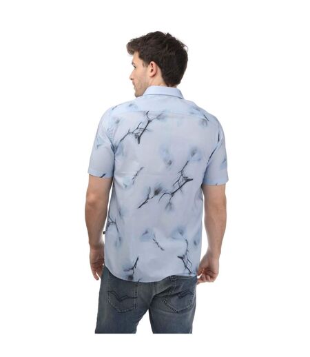 Mens Lousho Large Floral Shirt Sky Ted Baker
