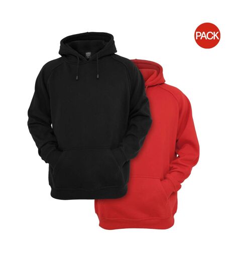 Sweats À Capuche Homme Noir Rouge Urban Classics