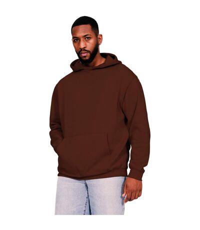 Casual Classics Mens Core Ringspun Cotton Oversized Hoodie (Chocolate)