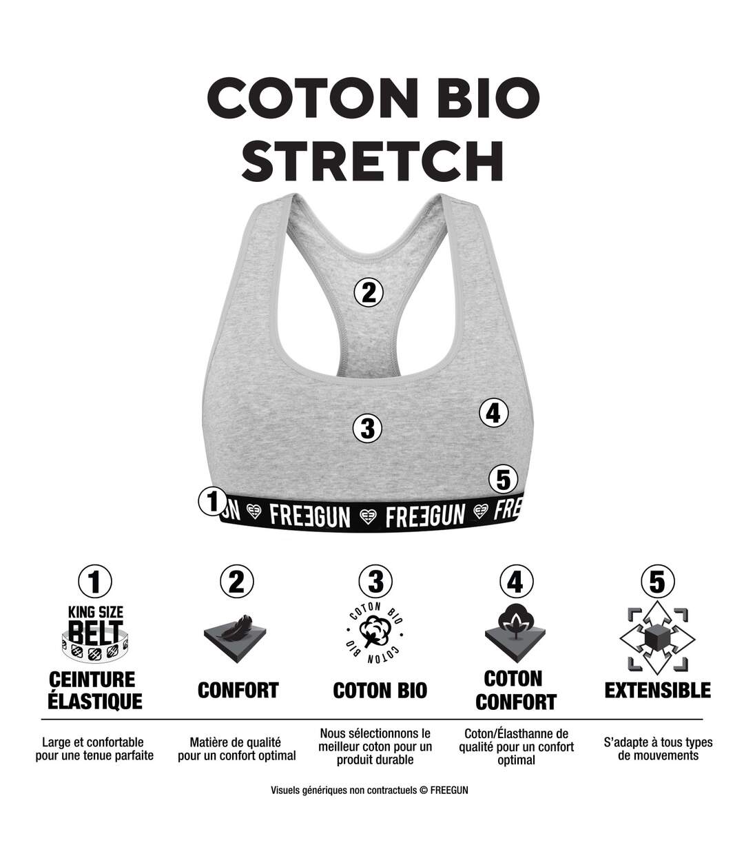 Brassière femme en coton bio Freegun-2