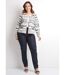 Veste courte sans col zippée irisée-3