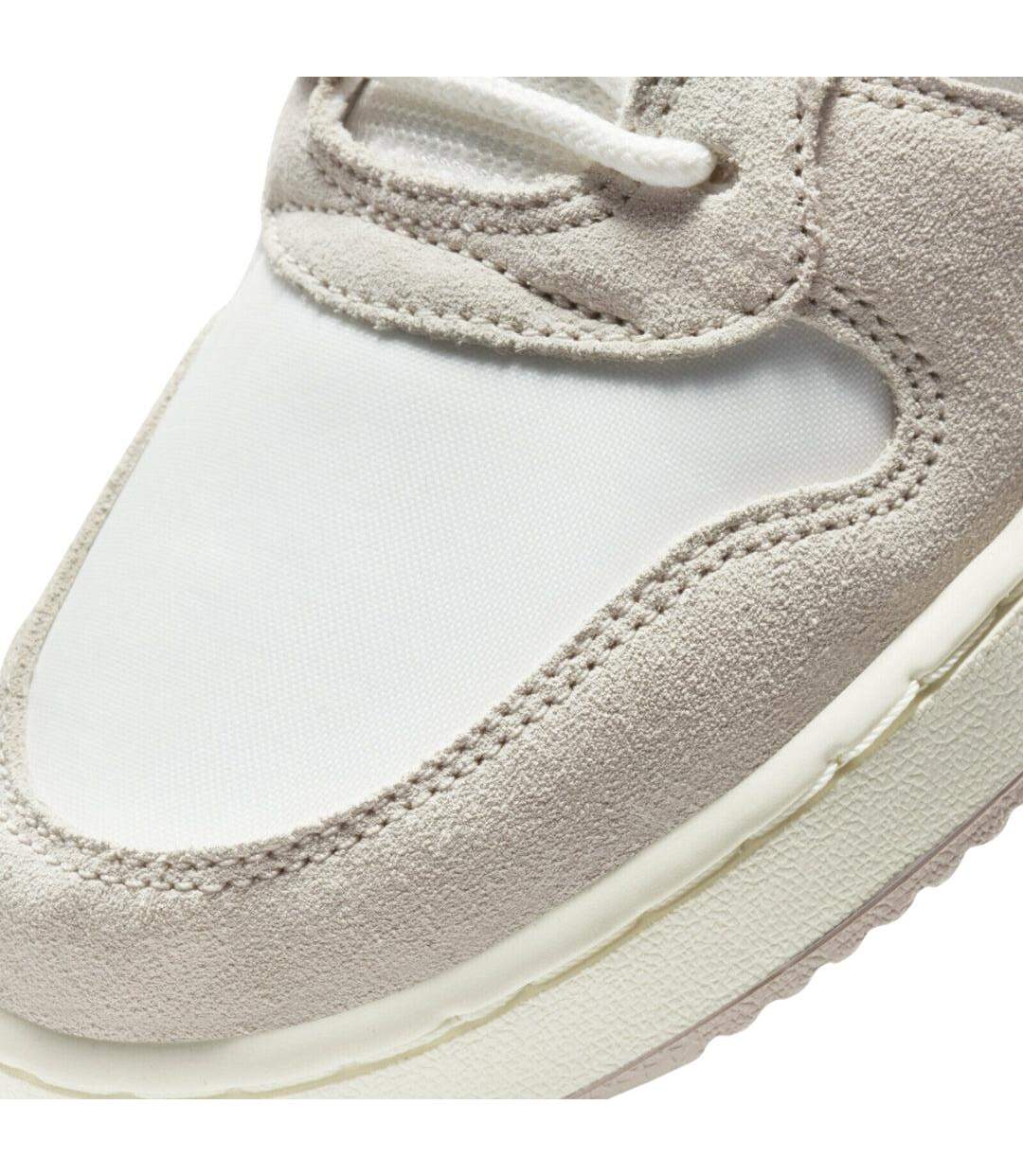 Womens/ladies Court Borough Premium Leather Mid Cut Trainers White Beige Nike-3