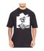 Unisex Adult Skeleton Cowboy Boxy T-shirt Black Rose London-1