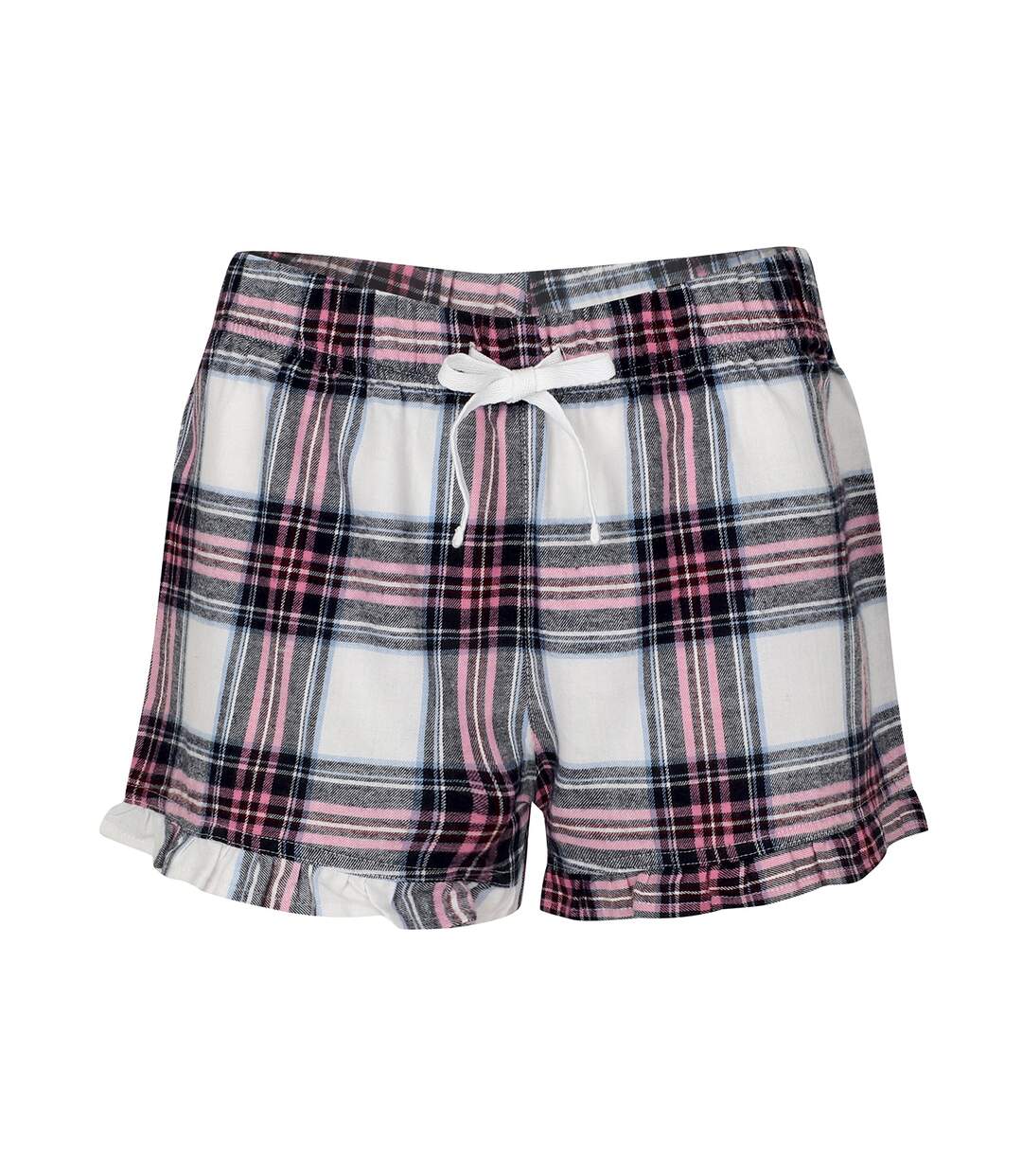 Short tartan femme blanc/rose careaux Skinnifit Skinnifit