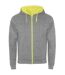 Veste De Survêtement Fuji Homme Gris Chiné Jaune Fluo Roly-2