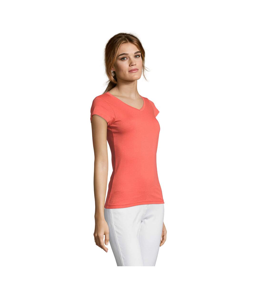T-shirt Moon Femme Corail SOLS-1