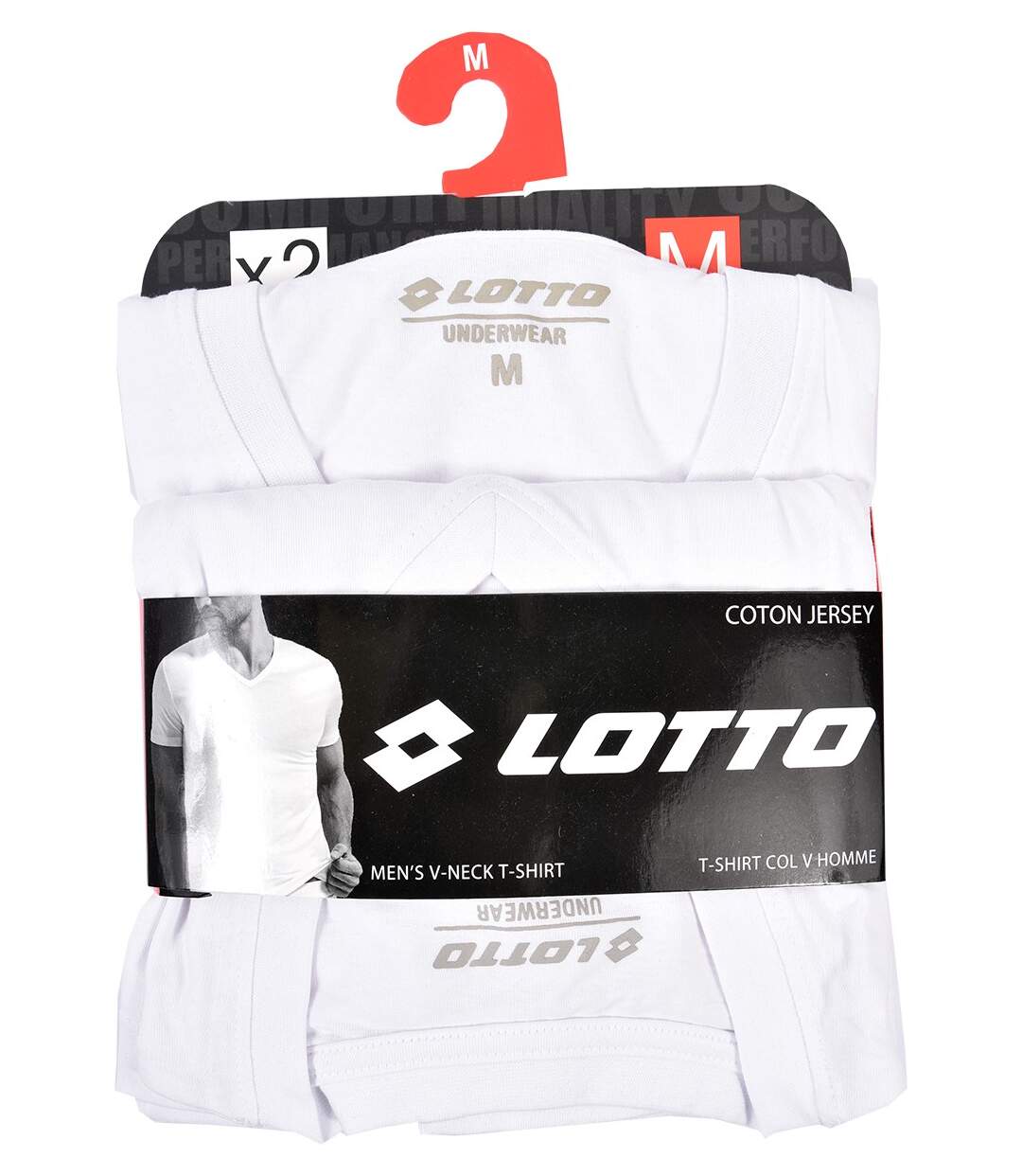 T Shirt LOTTO Pack de 2 Col V 0218-3