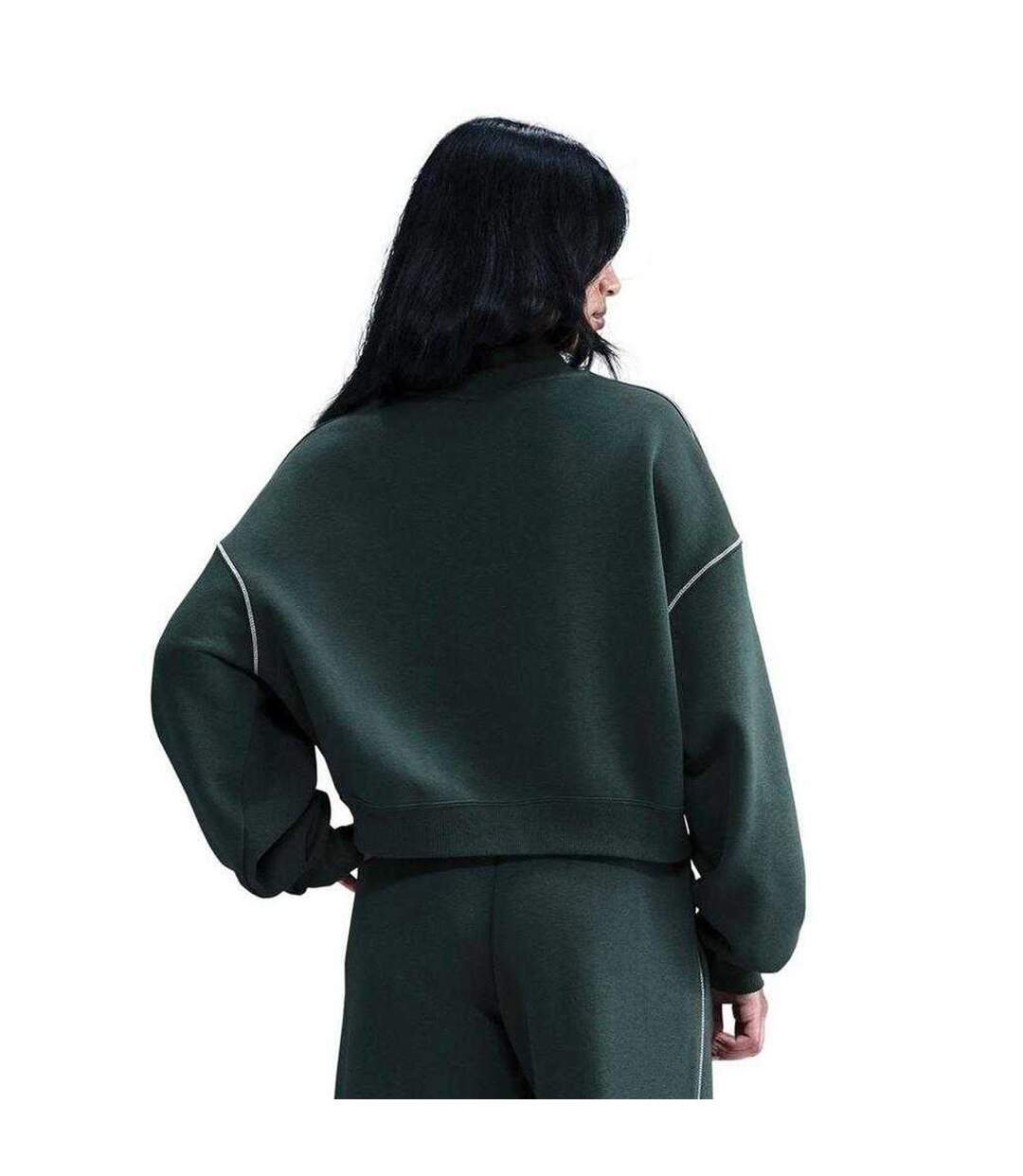 Womens/ladies Phoenix Speed Embroidered Logo Sweatshirt Seaweed Nike-3