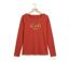 MAYFLOWER NOBODY3 – Tee-shirt manches longues orange éclatant et détails Lurex pour un style vitaminé-2
