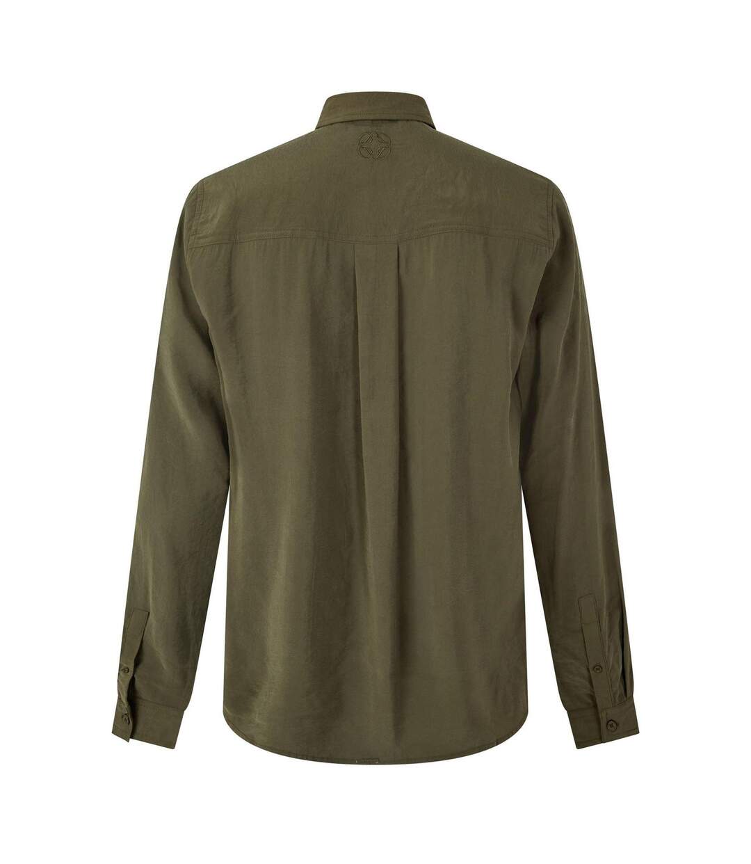 Mens Pocket Long-sleeved Shirt Olive Belier-2