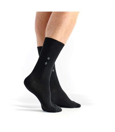 Chaussettes homme noires losanges