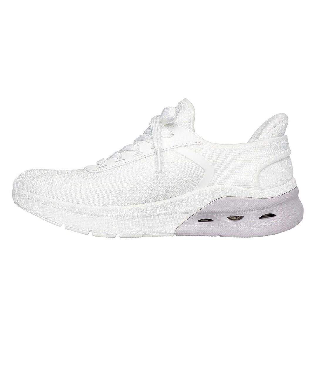 Womens/ladies Glide-step Trainers White Skechers-2