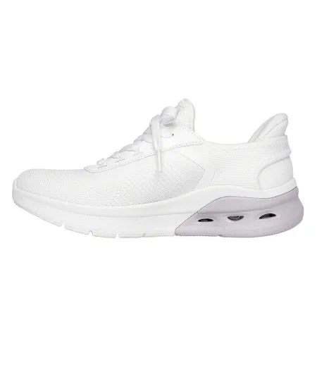 Womens/ladies Glide-step Trainers White Skechers
