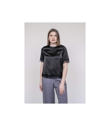 Top satin finition dentelle FERNADA - Dona X Lisa