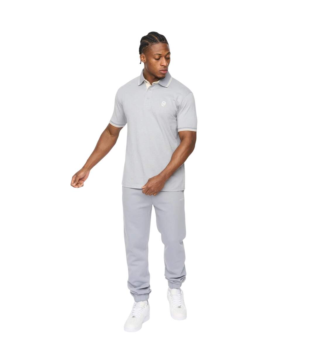 Polo Preece Homme Bleu Clair Crosshatch-1