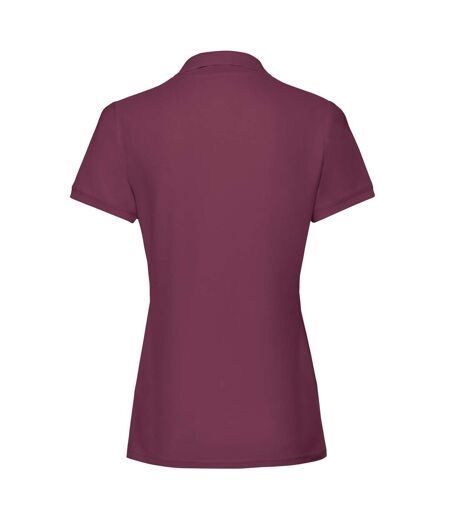 Polo Premium Femme Bordeaux Fruit Of The Loom