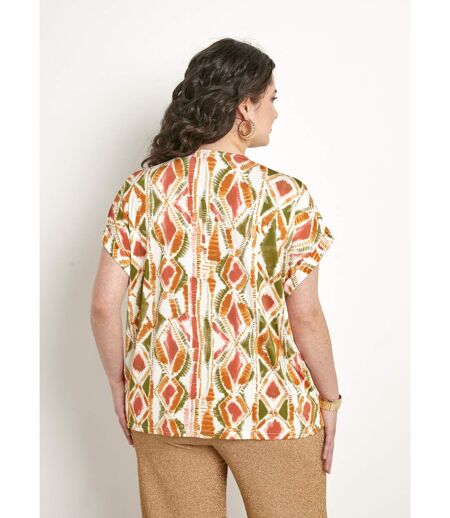 T-shirt col V ample manches courtes
