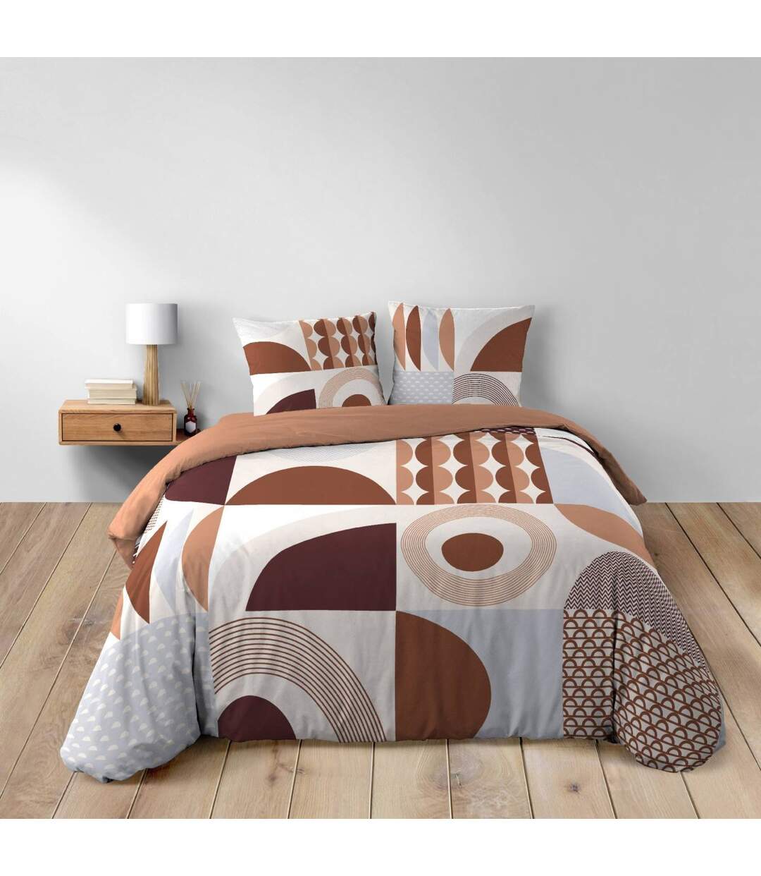 Parure de Lit 3 Pièces Gemma 240x220cm Terracotta-4