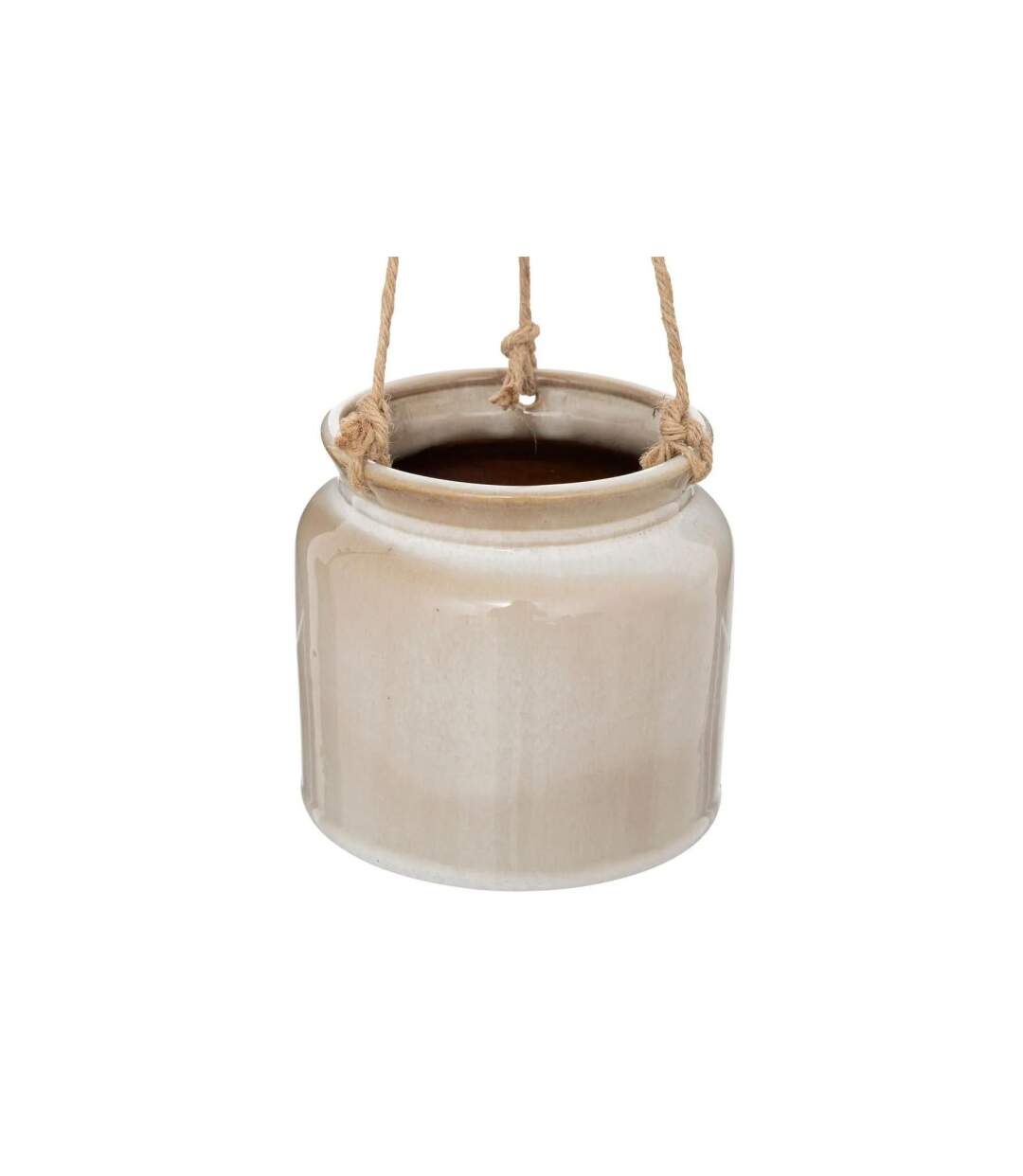 Cache-Pot Suspendu Bota 14cm Blanc & Naturel