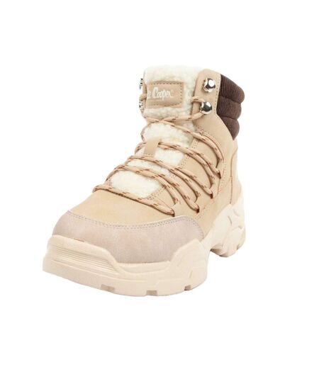 Baskets Femme Beige Lee Cooper