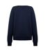Womens/ladies Ribbed Cuff Relaxed Fit Sweatshirt Navy Print Umbro-2