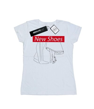 Disney Princess Womens/Ladies Cinderella New Shoes Cotton T-Shirt (White)