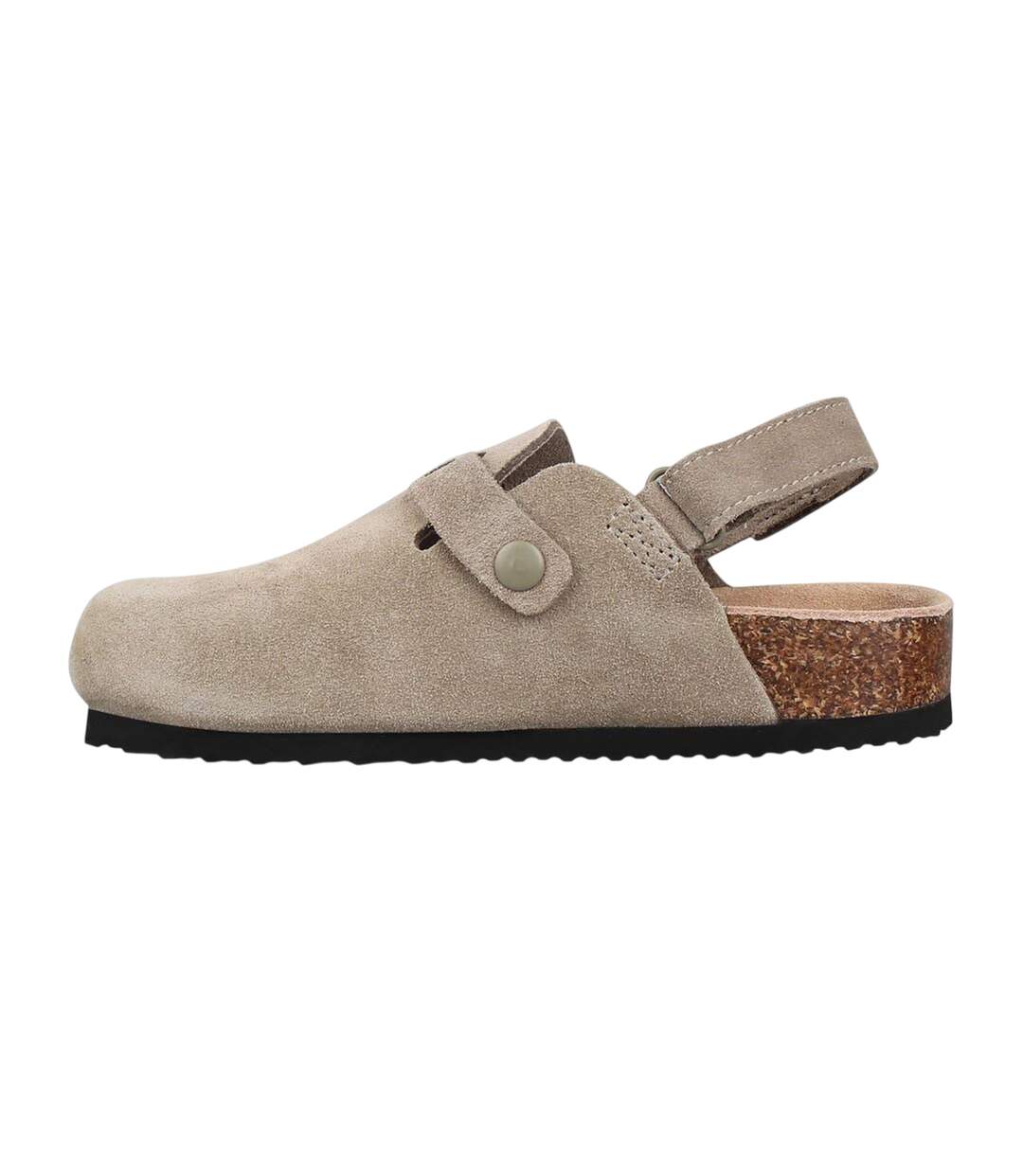 Childrens/kids Leather Mule Sandals Taupe Jack Wills-3