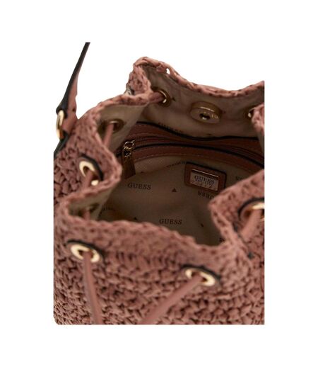Ofelia Paperstraw Summer Bucket Bag One Size Pink Guess