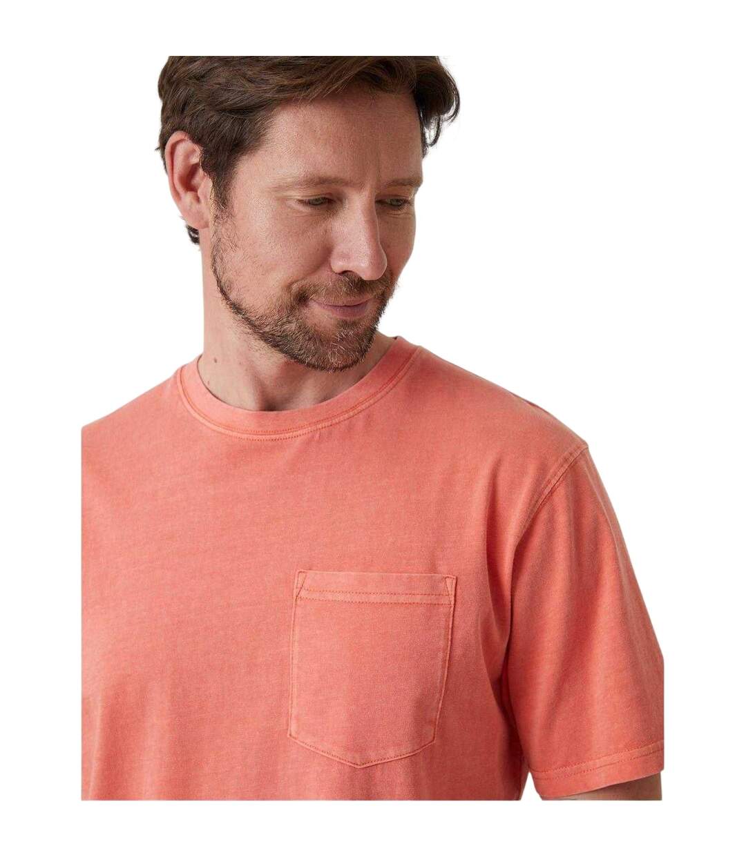 Mens Penally Pocket T-shirt Coral Saltwell-4