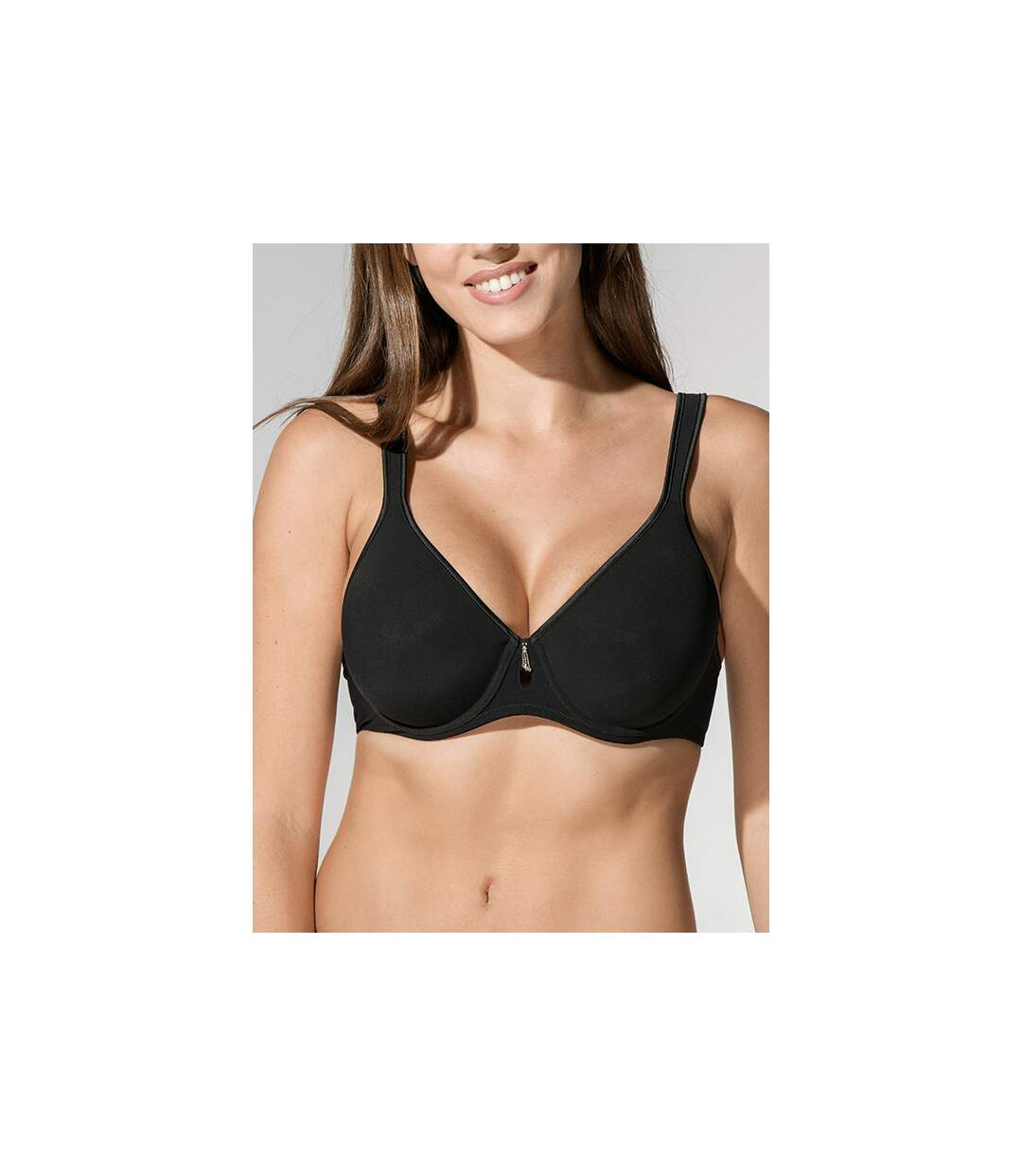 Soutien-gorge minimiseur balconnet Secret Sense Luna Splendida noir-1