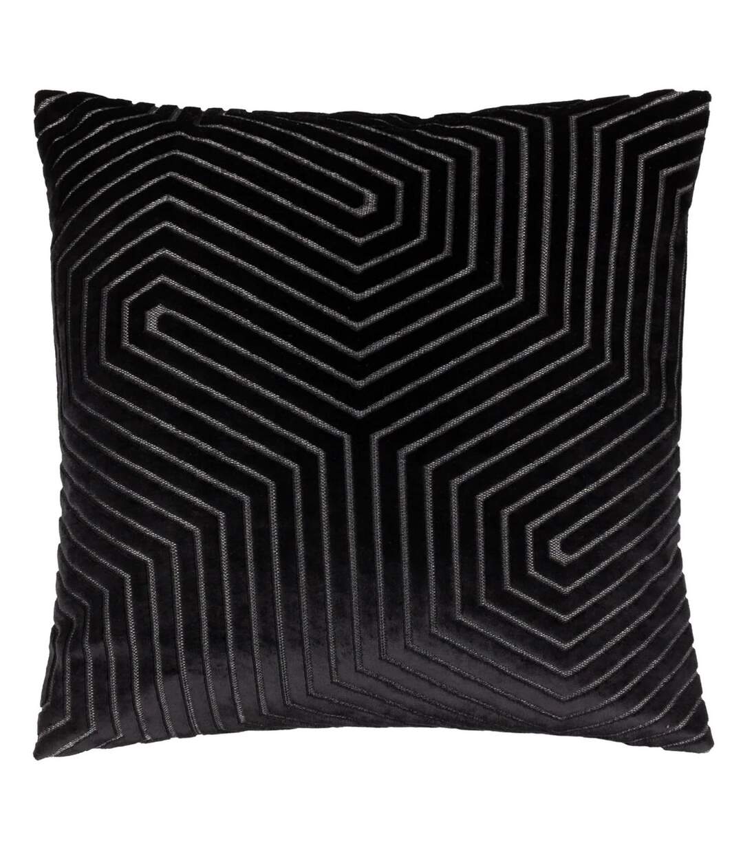 Evoke cut cushion cover 45cm x 45cm black Paoletti