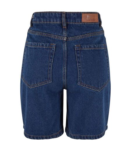 Womens/ladies 90s Shorts Mid Indigo Washed Urban Classics