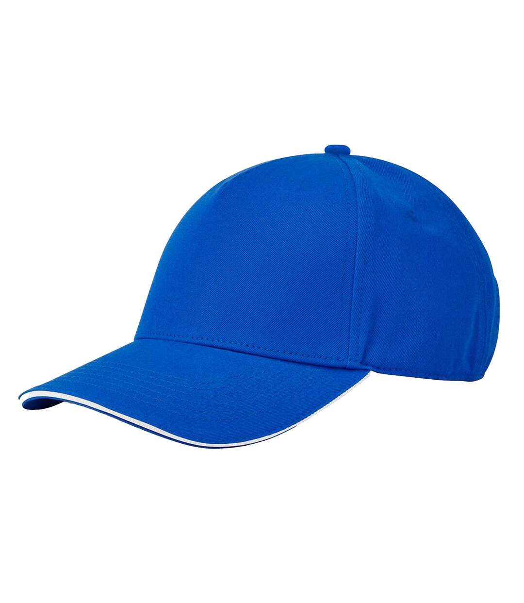 Casquette De Baseball Motif/style 5 Panneaux Earthaware Classic Bleu Roi Vif Blanc Beechfield-2