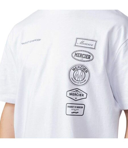 T-shirt Motif/style Badge 2.0 Homme Blanc Mercier
