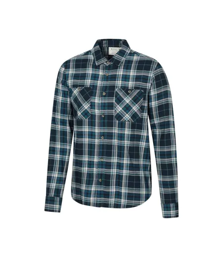 Chemise Manches Longues Motif/style À Carreaux Maine Homme Bleu De Gris À Carreaux Mountain Warehouse