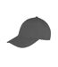 Memphis 6 panel brushed cotton low profile baseball cap charcoal Result Headwear