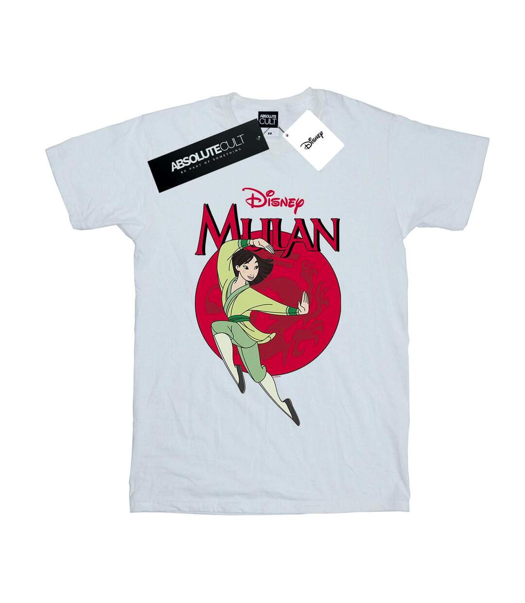 Disney - T-shirt MULAN DRAGON CIRCLE - Femme (Blanc) - UTBI17785-1