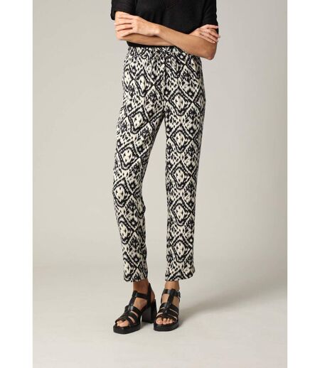 Pantalon femme en viscose ethnique avec taille élastiquée MANOLA