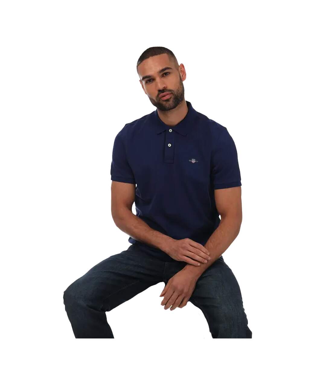 Polo homme bleu marine Gant-3