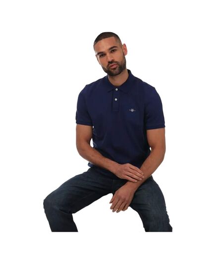 Polo homme bleu marine Gant