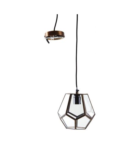 Lampe suspension laiton et verre