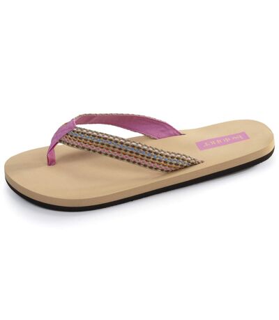 Isotoner Tongs femme très confortables, tiges larges